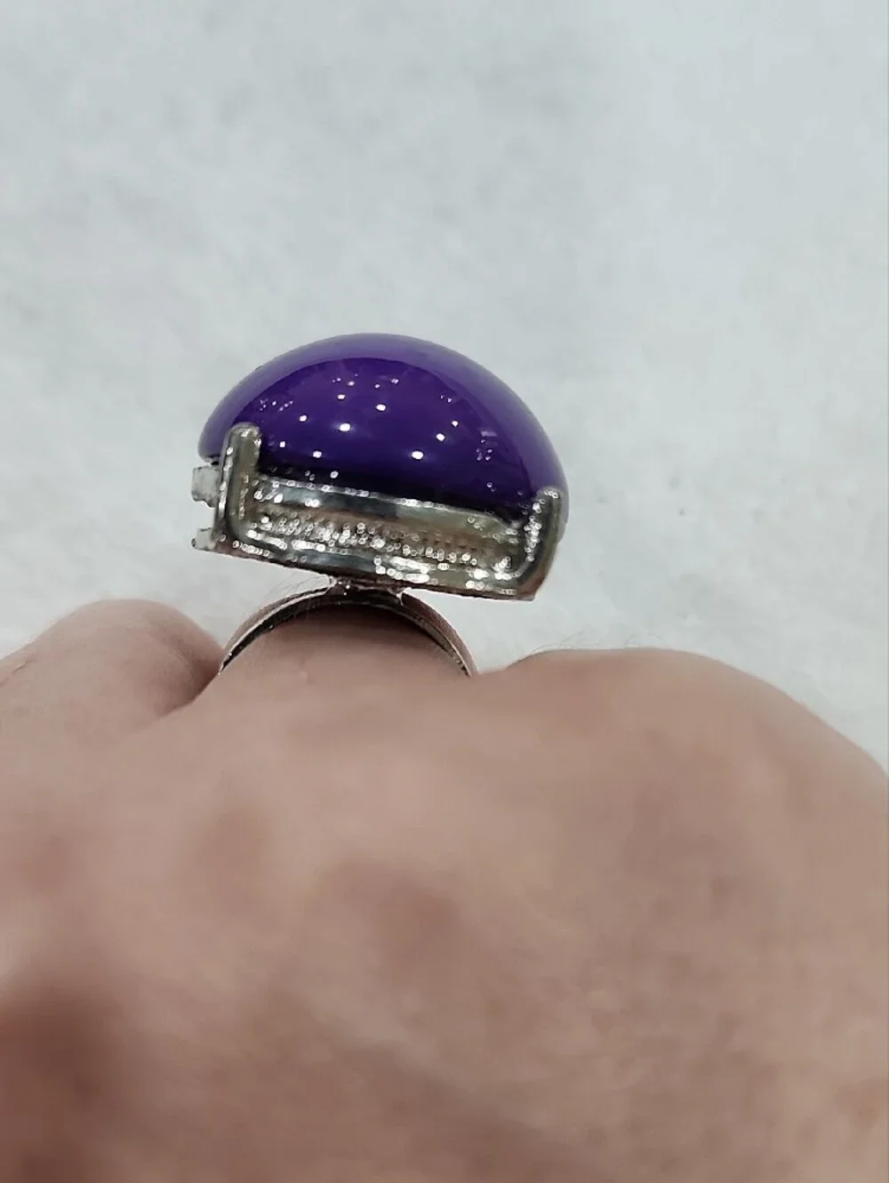 Bold Purple Dome Fashion Cocktail Ring
